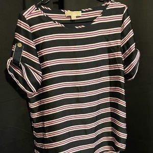 Michael Kors blouse. Striped. Silk.